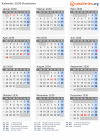 Kalender 2030 mit Ferien und Feiertagen Rumänien