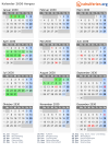 Kalender 2030 mit Ferien und Feiertagen Aargau
