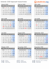 Kalender 2030 mit Ferien und Feiertagen Appenzell Ausserrhoden