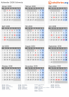 Kalender 2030 mit Ferien und Feiertagen Schweiz