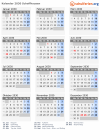 Kalender 2030 mit Ferien und Feiertagen Schaffhausen
