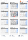 Kalender 2030 mit Ferien und Feiertagen Zürich