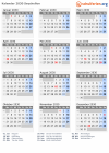 Kalender 2030 mit Ferien und Feiertagen Seychellen