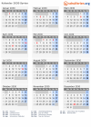 Kalender 2030 mit Ferien und Feiertagen Syrien