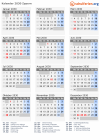 Kalender 2030 mit Ferien und Feiertagen Zypern