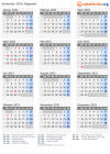 Kalender 2031 mit Ferien und Feiertagen Ägypten