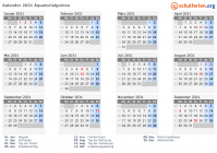 Kalender 2031 mit Ferien und Feiertagen Äquatorialguinea