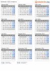 Kalender 2031 mit Ferien und Feiertagen Andorra