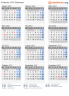 Kalender 2031 mit Ferien und Feiertagen Bahamas