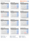 Kalender 2031 mit Ferien und Feiertagen Barbados