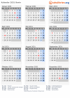 Kalender 2031 mit Ferien und Feiertagen Benin