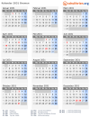 Kalender 2031 mit Ferien und Feiertagen Bremen