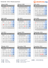 Kalender 2031 mit Ferien und Feiertagen Niedersachsen