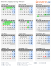 Kalender 2031 mit Ferien und Feiertagen Schleswig-Holstein