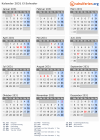 Kalender 2031 mit Ferien und Feiertagen El Salvador