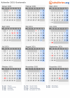Kalender 2031 mit Ferien und Feiertagen Guatemala