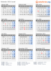 Kalender 2031 mit Ferien und Feiertagen Israel
