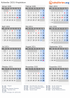 Kalender 2031 mit Ferien und Feiertagen Kirgisistan