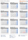 Kalender 2031 mit Ferien und Feiertagen Lettland