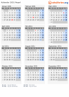 Kalender 2031 mit Ferien und Feiertagen Nepal