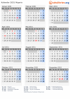 Kalender 2031 mit Ferien und Feiertagen Nigeria