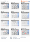 Kalender 2031 mit Ferien und Feiertagen Peru