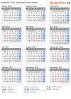 Kalender 2031 mit Ferien und Feiertagen Appenzell Innerrhoden