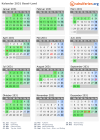 Kalender 2031 mit Ferien und Feiertagen Basel-Land