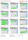 Kalender 2031 mit Ferien und Feiertagen Basel-Stadt