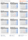 Kalender 2031 mit Ferien und Feiertagen Neuenburg