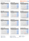 Kalender 2031 mit Ferien und Feiertagen Obwalden
