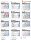 Kalender 2031 mit Ferien und Feiertagen Sankt Gallen