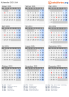 Kalender 2031 mit Ferien und Feiertagen Uri