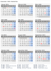 Kalender 2031 mit Ferien und Feiertagen Südafrika