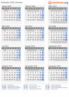 Kalender 2031 mit Ferien und Feiertagen Ukraine