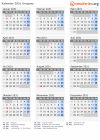 Kalender 2031 mit Ferien und Feiertagen Uruguay