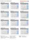Kalender 2031 mit Ferien und Feiertagen Vatikanstadt