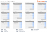 Kalender 2032 mit Ferien und Feiertagen Äquatorialguinea