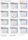 Kalender 2032 mit Ferien und Feiertagen Bangladesch
