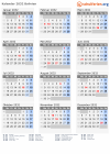 Kalender 2032 mit Ferien und Feiertagen Bolivien