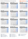 Kalender 2032 mit Ferien und Feiertagen Bosnien und Herzegowina