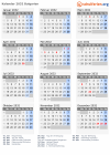 Kalender 2032 mit Ferien und Feiertagen Bulgarien