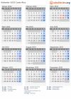 Kalender 2032 mit Ferien und Feiertagen Costa Rica