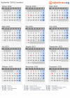 Kalender 2032 mit Ferien und Feiertagen Ecuador