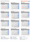 Kalender 2032 mit Ferien und Feiertagen Eritrea