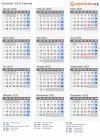 Kalender 2032 mit Ferien und Feiertagen Estland