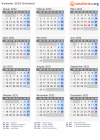 Kalender 2032 mit Ferien und Feiertagen Grönland