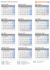 Kalender 2032 mit Ferien und Feiertagen Honduras