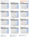 Kalender 2032 mit Ferien und Feiertagen Israel