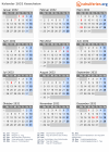 Kalender 2032 mit Ferien und Feiertagen Kasachstan